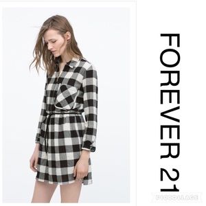 Black and white plaid checkered dress